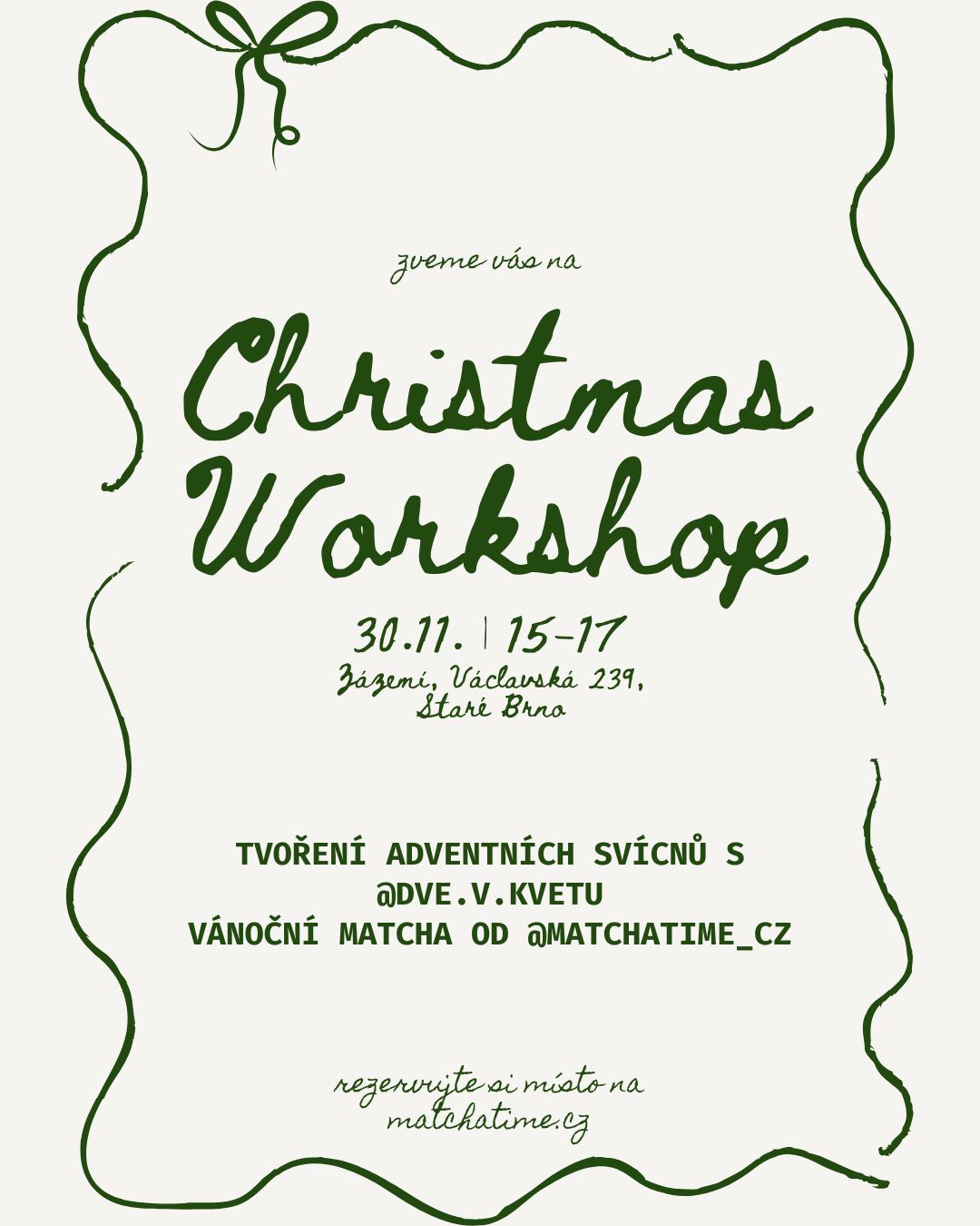 VÁNOČNÍ WORKSHOP V BRNĚ